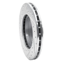 R1 86-89 Toyota Celica Front Right Drilled & Slotted Silver Brake Rotor