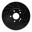 R1 96-11 Chrysler Crossfire Front Right Drilled & Slotted Black Brake Rotor