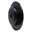 R1 11-22 Dodge Durango Front & Rear Drilled & Slotted Black Brake Rotor Set