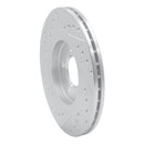R1 92-95 Volkswagen Jetta Sedan Front Right Drilled & Slotted Silver Brake Rotor