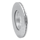 R1 04-15 Mazda 3 Front Right Drilled & Slotted Silver Brake Rotor
