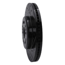 R1 95-00 Lexus LS400 Front Right Drilled & Slotted Black Brake Rotor