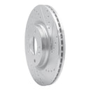 R1 2020-2025 Hyundai Elantra Front Right Drilled & Slotted Silver Brake Rotor