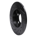 R1 98-24 Audi A1 (Mexico) Rear Left Drilled & Slotted Black Brake Rotor