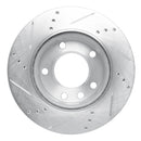 R1 02-06 Dodge Sprinter 2500 Front Right Drilled & Slotted Silver Brake Rotor