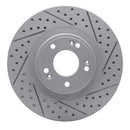 R1 09-11 Hyundai Genesis Sedan Front Right Drilled & Slotted Geo-Carbon Rotor