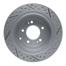 R1 16-22 Hyundai Tucson Rear Left Drilled & Slotted Geo-Carbon Rotor