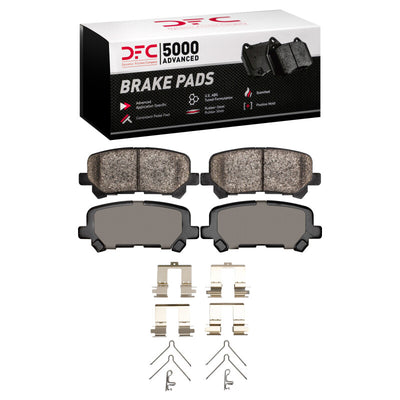 DFC 16-25 Honda Ridgeline Rear Drilled & Slotted Geoperformance Rotors 5000 Advanced Pads w/Hardware