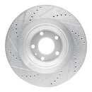 R1 05-11 Audi A6 Quattro Rear Right Drilled & Slotted Silver Brake Rotor