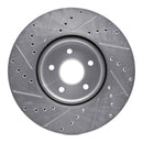 R1 13-18 Ford Escape Front & Rear Drilled & Slotted Silver Brake Rotor Set