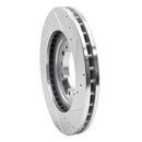 R1 94-00 Mitsubishi Montero Front Left Drilled & Slotted Silver Brake Rotor