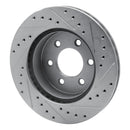 R1 97-02 Dodge Dakota 4WD Front Left Drilled & Slotted Silver Brake Rotor