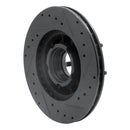 R1 90-94 Ford Explorer Front Left Drilled & Slotted Black Brake Rotor