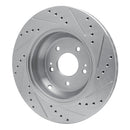 R1 18-20 Genesis G80 Front & Rear Drilled & Slotted Silver Brake Rotor Set