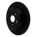 R1 14-16 Acura MDX Rear Right Drilled & Slotted Black Brake Rotor