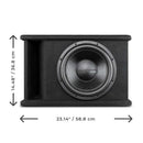 DS18 Single 12in Loaded 750 Watts RMS ZR12.2D Ported Enclosure w/ Subwoofer