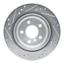 R1 16-26 BMW 228I xDrive Gran Coupe Rear Right Drilled & Slotted Silver Brake Rotor