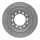 R1 01-09 Lexus GX470 Rear Drilled & Slotted Silver Brake Rotor Set
