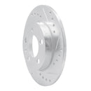 R1 01-06 Audi TT Quattro Rear Right Drilled & Slotted Silver Brake Rotor