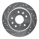 R1 86-91 Mazda RX-7 Rear Drilled & Slotted Silver Brake Rotor Set