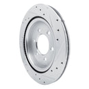 R1 21-25 Ford BRONCO Rear Left Drilled & Slotted Silver Brake Rotor