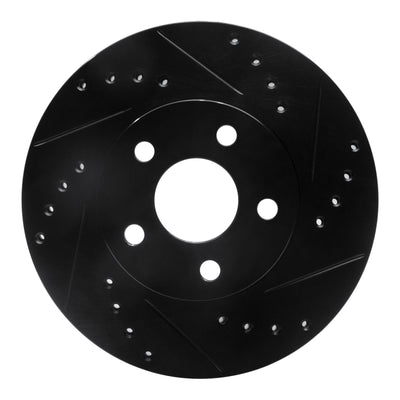 R1 90-05 Buick Skylark Front Right Drilled & Slotted Black Brake Rotor