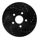 R1 90-05 Buick Skylark Front Right Drilled & Slotted Black Brake Rotor