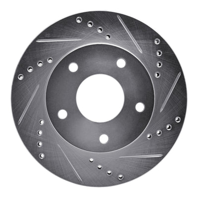 R1 1979-1998 Buick Riviera Front/Rear Right Drilled & Slotted Silver Brake Rotor