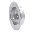 R1 04-10 Toyota SIENNA Rear Right Drilled & Slotted Silver Brake Rotor