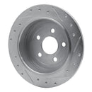 R1 95-03 Ford Windstar Rear Left Drilled & Slotted Silver Brake Rotor
