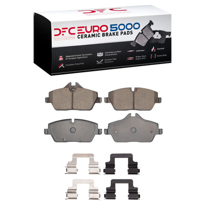 DFC 07-15 Mini Cooper Front Drill/Slot Geoperformance Rotors Euro 5000 Ceramic Brake Pads w/Hardware
