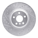 R1 17-25 BMW X5 Front & Rear Drilled & Slotted Silver Brake Rotor Set
