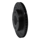 R1 07-17 Nissan TIIDA (Mexico) Front Right Drilled & Slotted Black Brake Rotor