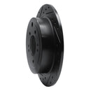 R1 16-22 Hyundai Tucson Rear Left Drilled & Slotted Black Brake Rotor