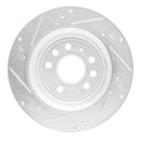 R1 03-11 Cadillac BLS (Mexico) Rear Right Drilled & Slotted Silver Brake Rotor