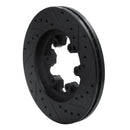 R1 04-08 Chevrolet Colorado Front Left Drilled & Slotted Black Brake Rotor