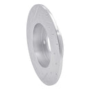 R1 04-06 Nissan Sentra Rear Right Drilled & Slotted Silver Brake Rotor