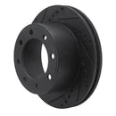 R1 05-12 Ford F-250 4WD (Super Duty) Rear Left Drilled & Slotted Black Brake Rotor