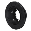 R1 02-06 Dodge Sprinter 3500 Rear Left Drilled & Slotted Black Brake Rotor