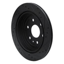 R1 07-17 Buick Enclave Rear Left Drilled & Slotted Black Brake Rotor