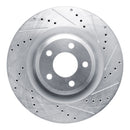 R1 20-25 Ford Explorer Front Right Drilled & Slotted Silver Brake Rotor