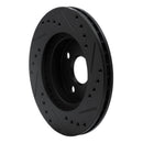 R1 93-02 Chevrolet Prizm Front Left Drilled & Slotted Black Brake Rotor
