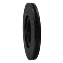 R1 99-04 Audi S6 Front Left Drilled & Slotted Black Brake Rotor