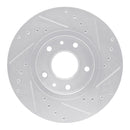 R1 20-24 Nissan Sentra Front & Rear Drilled & Slotted Silver Brake Rotor Set