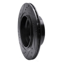 R1 03-08 BMW Z4 Rear Right Drilled & Slotted Black Brake Rotor