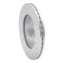 R1 90-93 Mazda Miata Front Right Drilled & Slotted Silver Brake Rotor