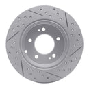 R1 05-20 Hyundai Tucson Rear Right Drilled & Slotted Geo-Carbon Rotor