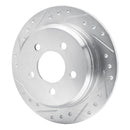 R1 93-98 Jeep Grand Cherokee Front & Rear Drilled & Slotted Silver Brake Rotor Set