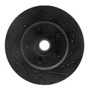 R1 71-81 Chrysler New Yorker Front Right Drilled & Slotted Black Brake Rotor