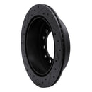 R1 10-24 Lexus GX460 Rear Right Drilled & Slotted Black Brake Rotor